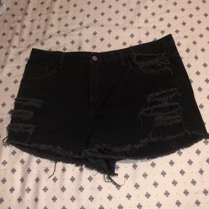 Black high waisted shorts